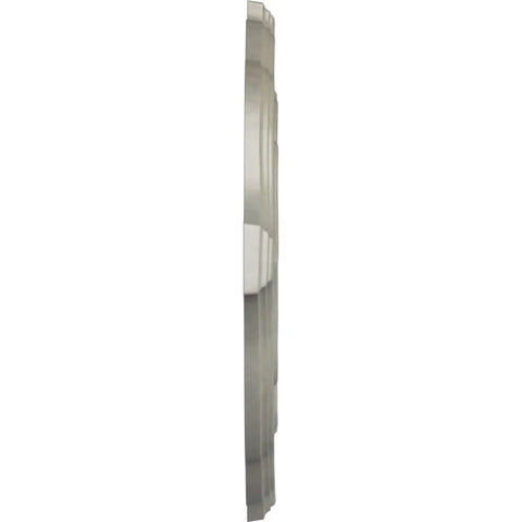 Side view of Pesaro Ceiling Medallion Hand Painted Flash Gold Finish, 36 Inch Wide By 26 Inch High, 1.5 Inch Projection