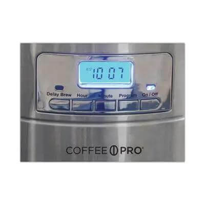 Control panel of Home And Office Euro Style Stainless Steel Coffee Maker With Programmable Controls And Pause Function