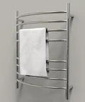 Heated Towel Rack With Timer For Bathroom Wall Mounted Warmer Hardwired Or Plug In Keeps Towels Warm Fast 8 rails stainless steel