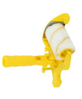 Eight Piece Paint Edger Roller Kit For Walls And Ceilings Ditch The Tape With This Smooth Edge Guide Tool with yellow handle and sponge roller.