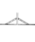 2 Pack Stainless Steel Right Angle Shelf Brackets 4mm Thick For Heavy Duty Loads Wall Mounted For Kitchen Bathroom And Bookshelf