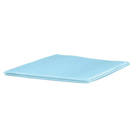 Game Changing Disposable Underpads For Adults Built With Heckin Super Absorbent Layers, 23x35 inches, blue, folded.