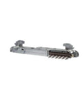 Side view of CR1065AO Hinge Kit For Cadco Ovens Griddles And Panini Machines OEM Replacement Part with metal construction for commercial kitchens.