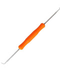Orange double-ended pick from Six In One Soldering And PCB Repair Tool Set With Cleaning Tools For Circuit Board Assembly And Maintenance.
