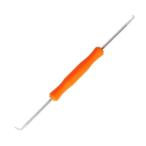 Orange double-ended pick from Six In One Soldering And PCB Repair Tool Set With Cleaning Tools For Circuit Board Assembly And Maintenance.