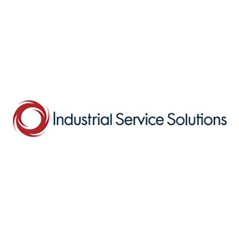 Industrial Service Solutions logo with red swirl and text