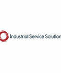 Industrial Service Solutions company logo with red swirl design and text.