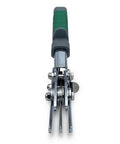 Front view of Five Blade Sheet Metal Crimping Tool with soft grip handles and safety lock, showing durable steel blades for crimping metal.