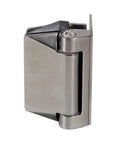 Polaris 125 Series Soft Close Gate Hinge Pair In Brushed Stainless Wall Mount Heavy Duty Gate Hardware With Smooth Closing NATA