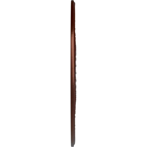 Side profile of Large Oak Leaf Ceiling Medallion Antique Copper 29 1/8 Inch Outside Diameter showing slim design