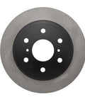 Rear brake rotor with black central hub and six lug holes, Centric Premium 120.66065 automotive part.