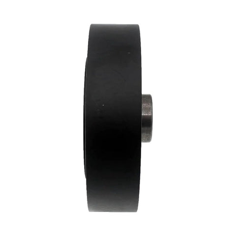 Side view of Harmonic Balancer For 1993 Cadillac Fleetwood Black Serpentine Belt Pulley With Keyway And One Mounting Hole Replacement For OEM 12551948 458653