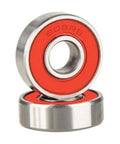 Mlxkell 608-2RS ball bearings, bearing steel, red rubber-sealed, miniature deep groove, 8x22x7 mm, bearings visible