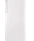 Front view of Straight Up Spacious 11 Cubic Foot Upright Freezer With Built In Drawer Organizer And Easy Manual Defrost.