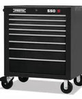 Eight Drawer Rolling Tool Cabinet With Heavy Duty Casters And Smooth Sliding Drawers Built For Your Badass Shop Rig Featuring Durable Dual Black Finish.