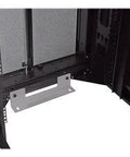 Interior view of SR42UB rack enclosure with SR42SIDE SmartRack access panel, showing heavy duty metal construction and key lock latch.