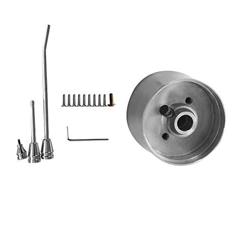 Front view: AngyMeck stainless steel 32-inch tilt manual steering column with wheel adapter and mounting hardware