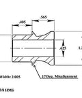Premium Heavy Duty 4 Link Rod End Kit With Seven Eighth Inch Bore And Thread Right Left Hand Setup Built Tough Chromoly Steel Bodies Teflon Kevlar Races For Slick Suspension And Steering Upgrades detailed technical diagram with measurements