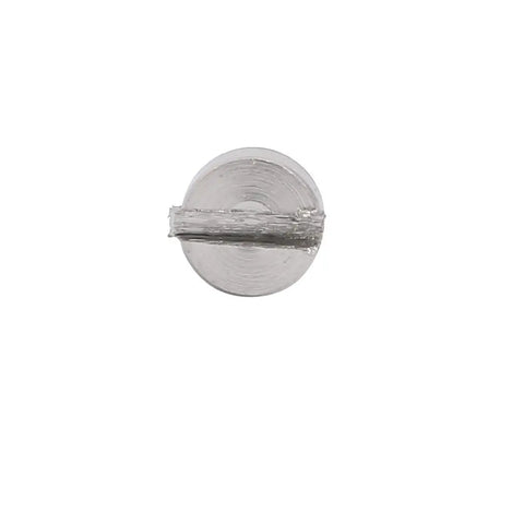 Top view of a single bolt from Five Pack 304 Stainless Steel Slotted Drive Shoulder Bolts M3x6mm Thread Fully Threaded 7mm Shoulder Length 4mm Shoulder Dia Durable Hardware Kit For DIY Projects And Machinery