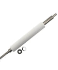 Single Pressure Platen Roller Kit Works Perfect With Zebra 105SL Thermal Label Printers For 203Dpi And 300Dpi Models Comes Loaded With Bearings Gear Bushing Snap Ring To Keep Your Rig Running Crisp And Fast Warranty Backed. White roller with metal shaft and bearings