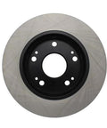 Centric Premium rear brake rotor with black center hub and silver rotor surface.