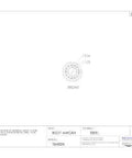 Technical drawing of Single Cone Tapered Roller Bearing, Standard Tolerance, Straight Bore, Steel, 1.2500 Inch ID, 1.1810 Inch Width.