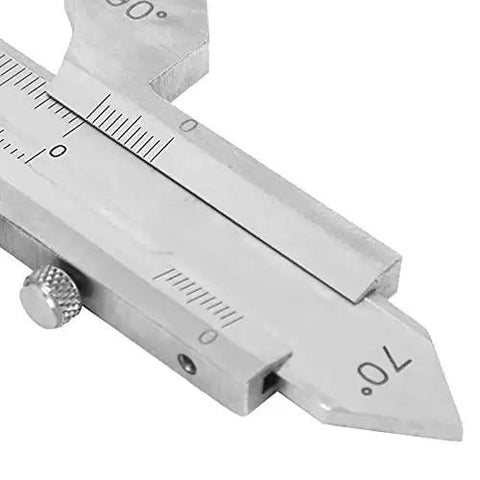 Close-up of WJJDLLNP Calibre Vernier Caliper Manual Welding Gauge Stainless Steel Fillet Throat Gage for Measuring Reinforcement Digital