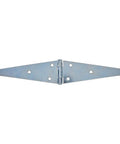 Heavy Duty 10 Inch Zinc Plated Steel Strap Hinges for Outdoor Fences And Gate Hardware With Offset Mounting Screws.