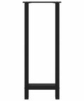 Adjustable Metal Table Legs Pack Of Two Sturdy Steel Bases With Self Leveling Floor Savers And Durable Powder Coated Finish, black metal leg, 40 x 100 cm