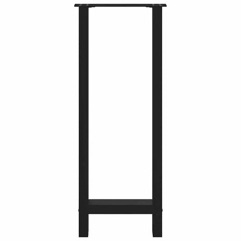 Adjustable Metal Table Legs Pack Of Two Sturdy Steel Bases With Self Leveling Floor Savers And Durable Powder Coated Finish, black metal leg, 40 x 100 cm