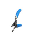 Wire Stripper And Cutter For 8-16 AWG Solid And 10-18 AWG Stranded Wire With Locking Mechanism, blue handles, angled view