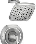 Lindor 82506SRN Spot Resist Brushed Nickel One-Handle Shower Faucet With Valve, modern design with easy water control.