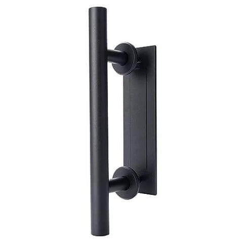 Matte Black Barn Door Pull And Flush Mounted Handle Set For Sliding Interior Doors Includes Hardware One Pack Durable Interior Barn Door Handle Kit