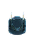 Front view of 1250 Milliliters Per Minute Peristaltic Pump With Flip Top Head For Coffee And Syrup Transfer 12V Or 24V DC Compact Blue