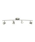 Talida 4 Light LED Ceiling Track Lighting Fixture In Brushed Nickel for modern living areas