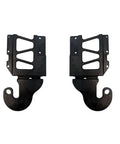 Premium Aluminum Truck Hinge And Pivot Assembly Pair For Peterbilt 379 378 Trucks Driver Side Passenger Side black steel hinges with mounts.