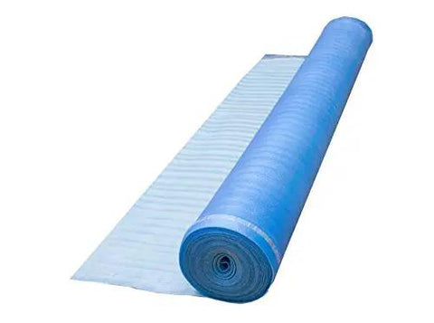 Heavy Duty 3In1 Vapor Barrier Flooring Underlayment 2Mm Thick With SelfSealing Tape Strip Covers 500 Square Feet rolled product view