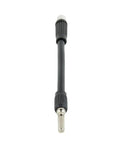 Flexible Shaft Screwdriver Extension 5.1 Inch Hex Shank For Tight Spots And Weird Angles, durable black shaft with silver hex tip.