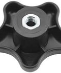 Five Pack Black Star Knobs For T Track Bolts And Feather Boards, 5/16-18 Female Thread, Clamping Knobs For Woodworking