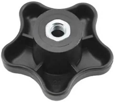 Five Pack Black Star Knobs For T Track Bolts And Feather Boards, 5/16-18 Female Thread, Clamping Knobs For Woodworking