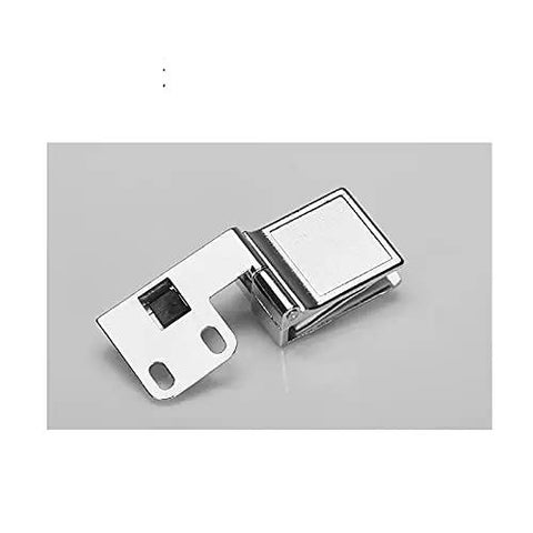 Sturdy zinc alloy glass door hinge single unit for cabinets and closets, part of 2 pack set for easy installation, deformation resistant.