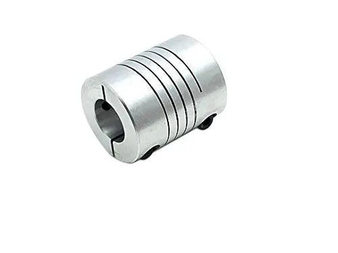 8x12.7mm One Half Inch Flexible Shaft Coupling For Stepper Motors D25 L30 Aluminum Body 25mm Outer Diameter 30mm Length Durable Aluminum Coupler With Precise Fit