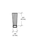 Diagram of 0.312 Inch Adjustable Astragal Replacement Pile Weatherstrip, showing dimensions 0.125 in width and 0.375 in height.