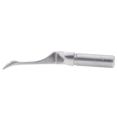 Industrial Sewing Machine Looper Replacement Part For MO-6700 Lock Stitch Post-Bed With Drop Feed New B2519-804-000 Built For Heavy-Duty Commercial Use And A Real Workhorse For Stitching. Silver metal looper replacement part, side view