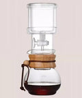 Portable Cold Brew Coffee Maker With Slow Drip Tower And Adjustable Flow Control For Smooth Tea Infusion And Ice Drip Excellence glass brewer with wooden base