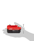 Heavy Duty 20V Max Lithium Ion Battery 4 0 Ah Two Pack displayed in hand, compact size for easy handling on jobsite.
