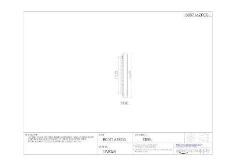 Diagram of Single Cup Tapered Roller Bearing 37625 Heavy Duty Standard Tolerance Straight Outside Diameter Steel, side view