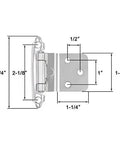 30 Piece Embedded Hinges For Face Frame Kitchen Cabinets Satin Nickel Self Closing Soft Close, with measurements