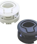 2 Inch Flush Pull Slam Latch Set In Black ABS Plastic For RV Boat Doors Cabinets And Decks, Round 2 Diameter, 2 Pack view