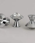 Sparkling 32Mm Crystal Glass Cabinet Pulls Top Shelf Drawer Knobs With Rhinestone Details showing three styles with chrome finish.
